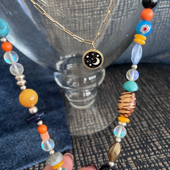 Free People multi strand Evil Eye Necklace featuring six necklaces in one! - Picture 6 of 10